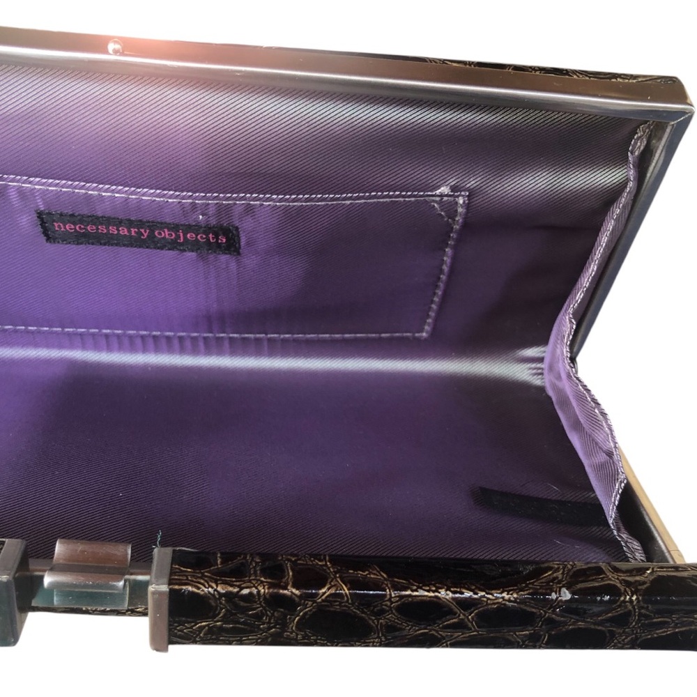 Necessary Objects Dark Brown Crocodile-Pattern Cl… - image 5
